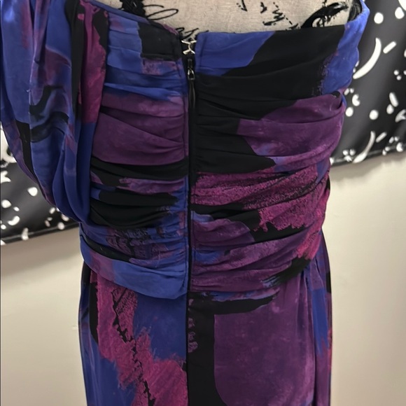 Elegant Purple and Blue Women's Dress - Picture 4 of 7